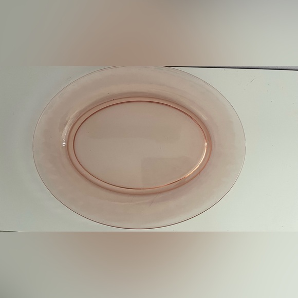 Pink Depression Oval Plate - Picture 6 of 7